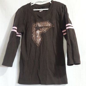 Brightline Girls V-neck Top Brown Size:M